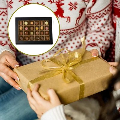 24 γλυκά κιβώτια δώρων σοκολάτας συνήθειας κοιλοτήτων που συσκευάζουν με το παράθυρο