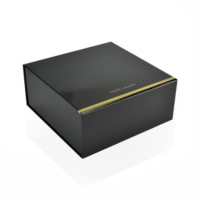 CMYK στιλπνός Μαύρος 20.5*20.5*9cm κιβωτίων δώρων χρώματος ο χειροποίητος πτυσσόμενος μαγνητικός