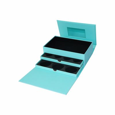 3 καλλυντικά κιβώτια δώρων σκιάς ματιών Blusher στρωμάτων με τον καθρέφτη Makeup