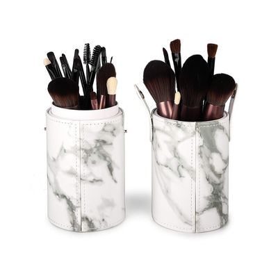 Καλλυντικό κάτοχος βουρτσών Makeup σωλήνων δέρματος Faux με τη θραύση κλεισμένη